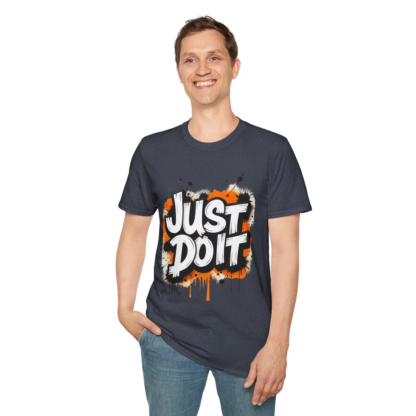 "Just Doit" Heather Navy Softstyle T-Shirt