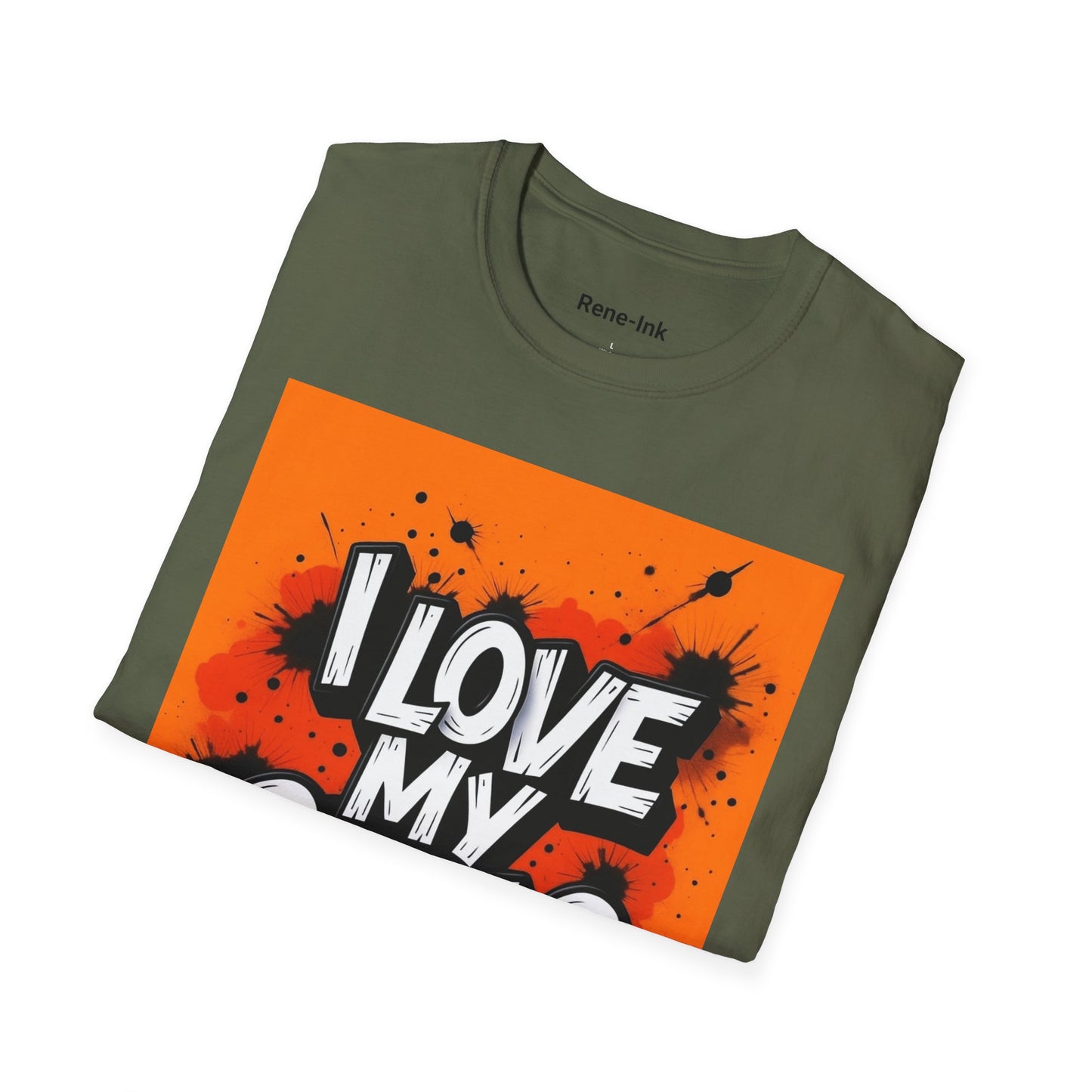 "I Love My Curls" Military Green T-Shirt