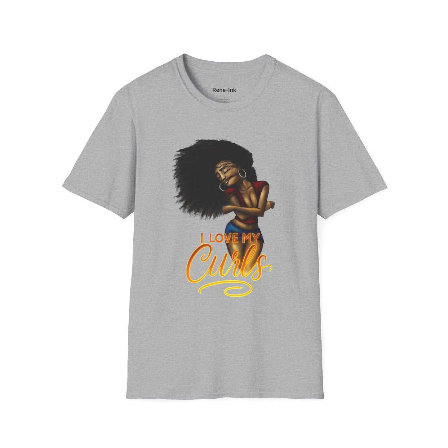 "I Love My Curls" Sport Grey T-Shirt