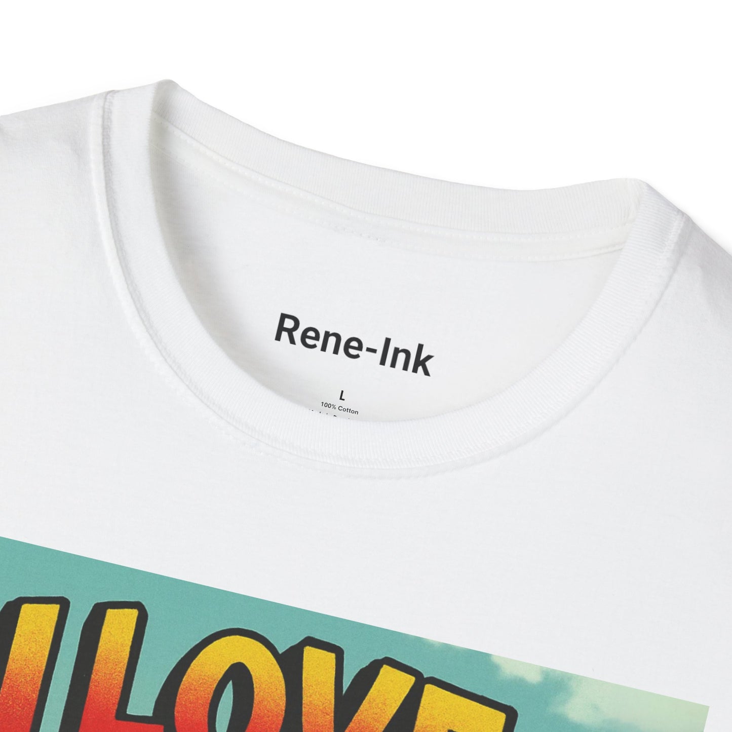 "I Love My Curls" White Graphic T-Shirt