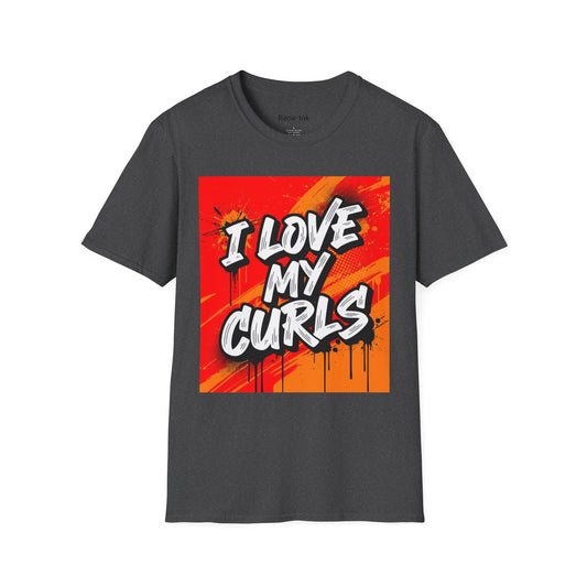 "I Love My Curls" Dark Heather Graphic T-Shirt