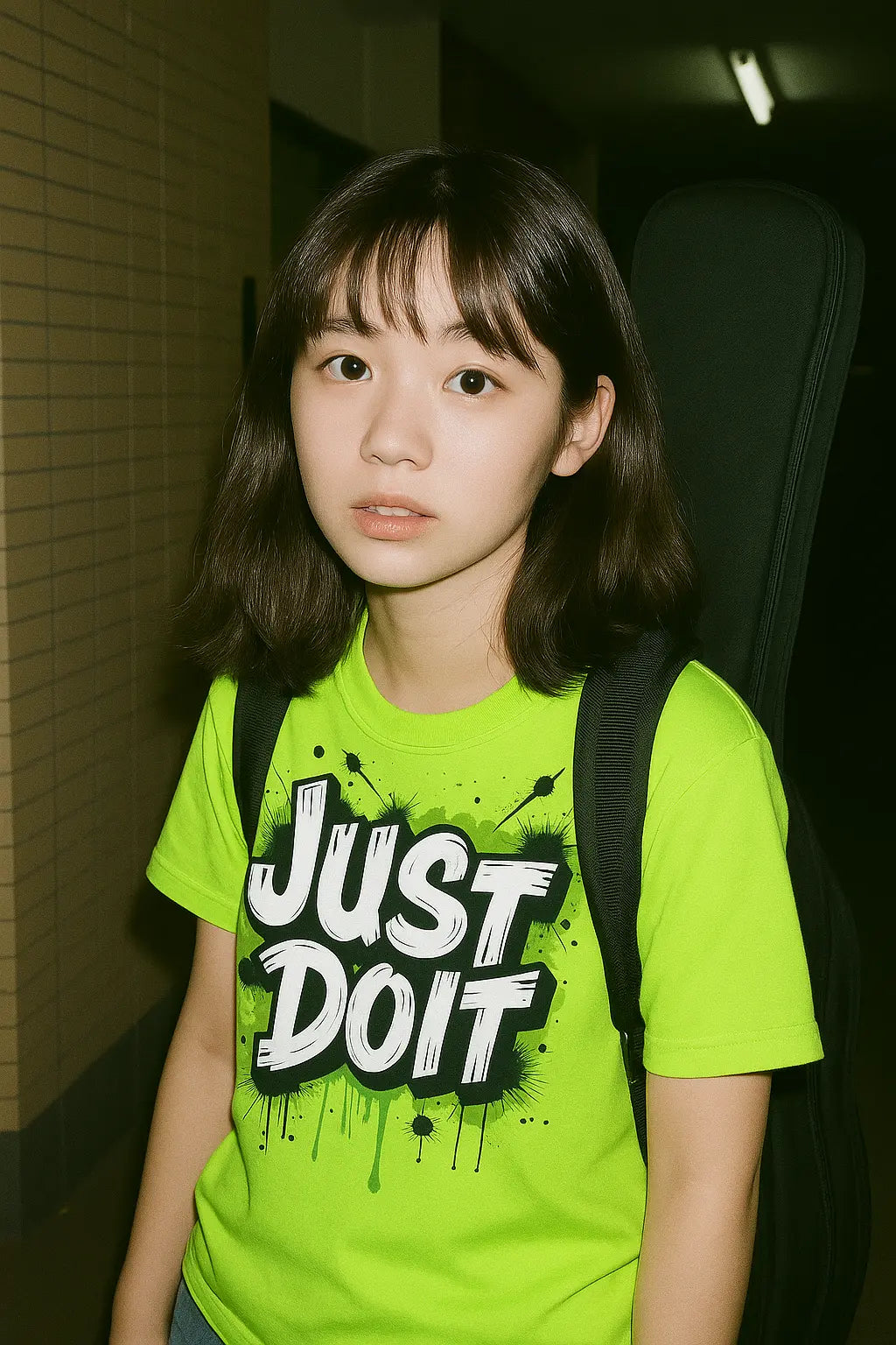 "Just Do It" Neon Graffiti T-Shirt – Bold Streetwear Tee for Teens | Rene Ink