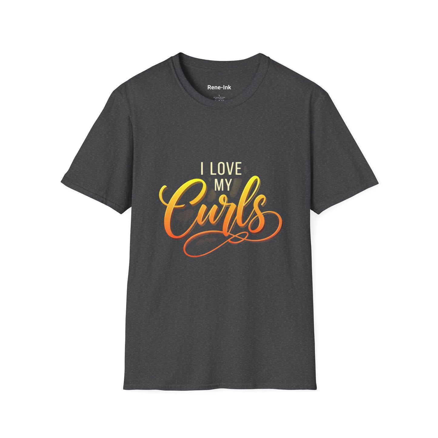 "I Love My Curls" Dark Heather T-Shirt