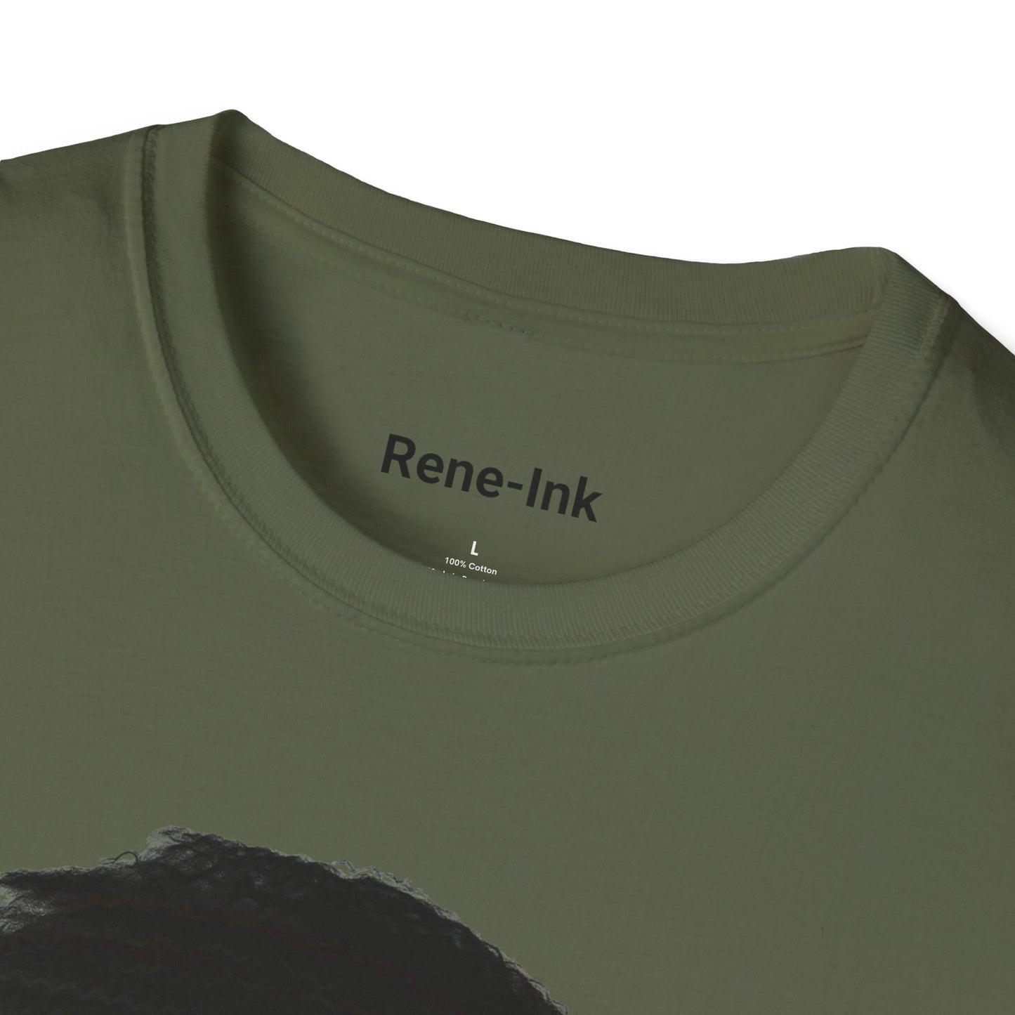 "I Love My Curls" Military Green T-Shirt