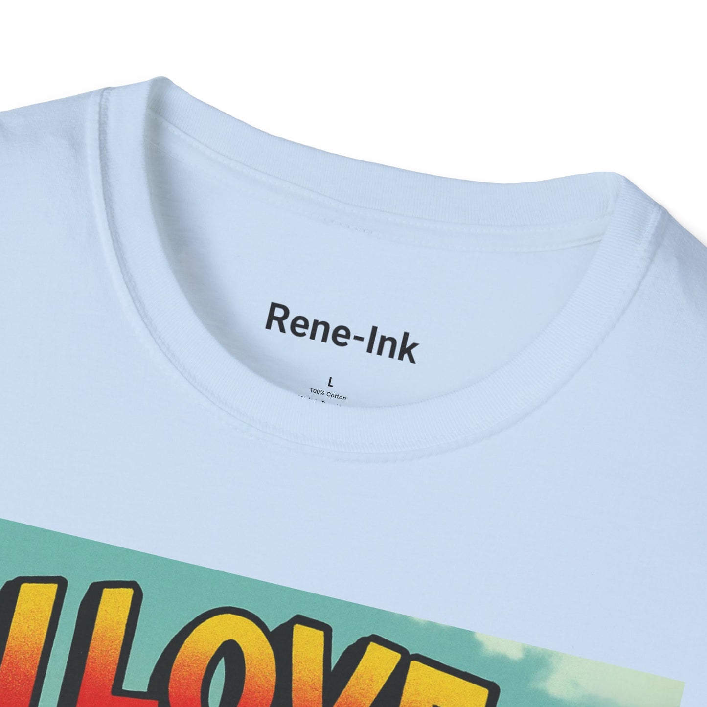 "I Love My Curls" Light Blue Graphic T-Shirt