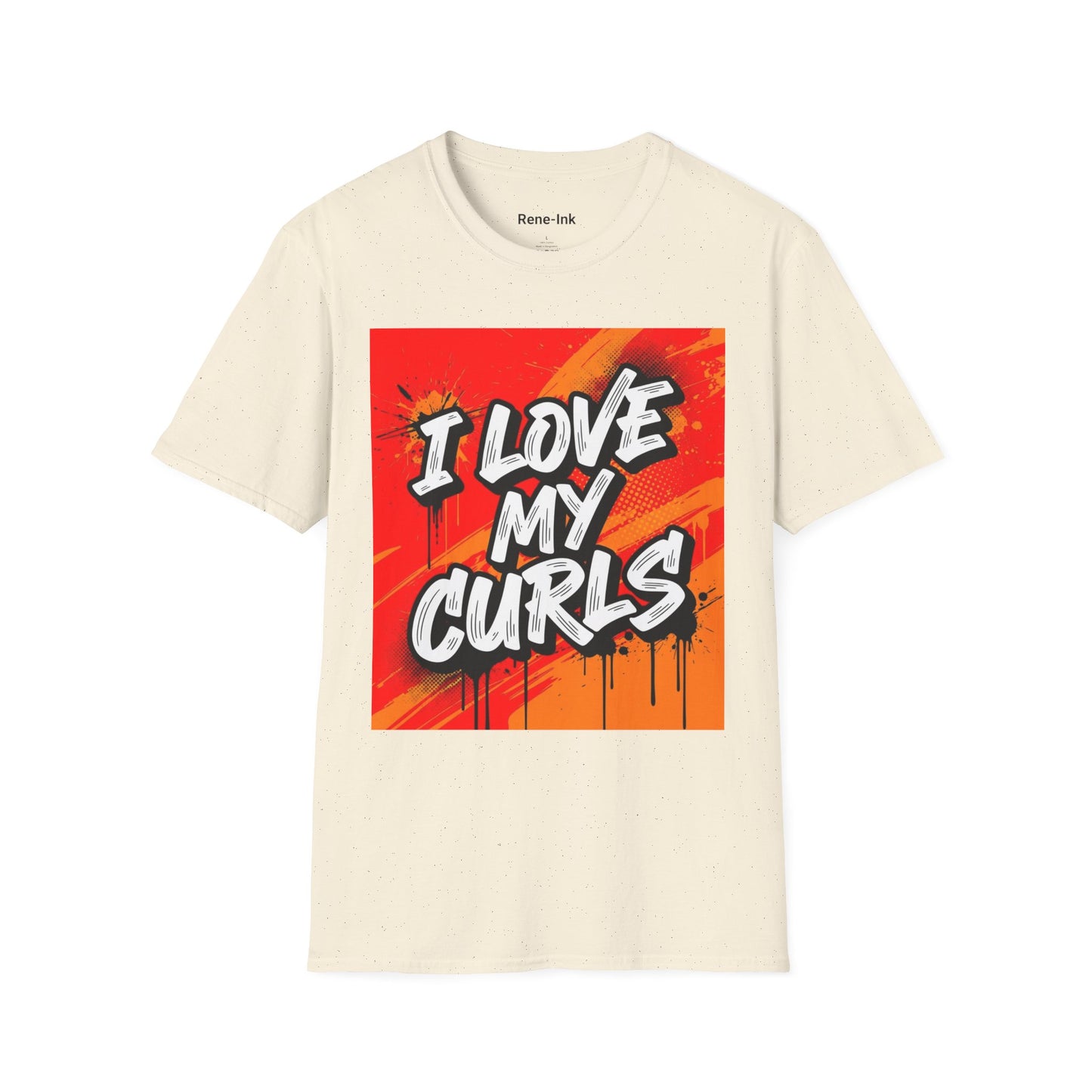 "I Love My Curls" White Graphic T-Shirt