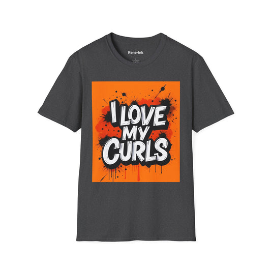 "I Love My Curls" Dark Heather T-Shirt