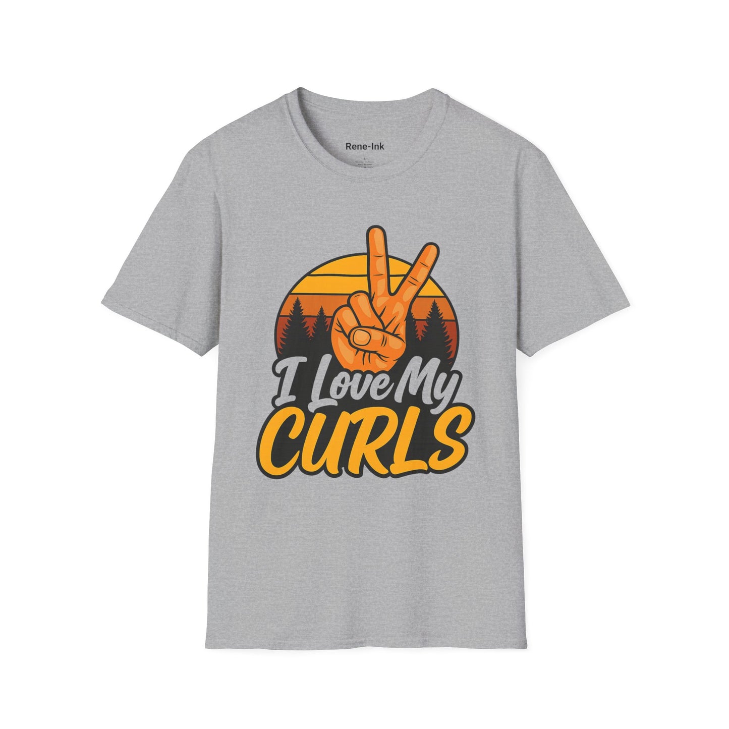 "I Love My Curls" Sport Grey Softstyle T-Shirt