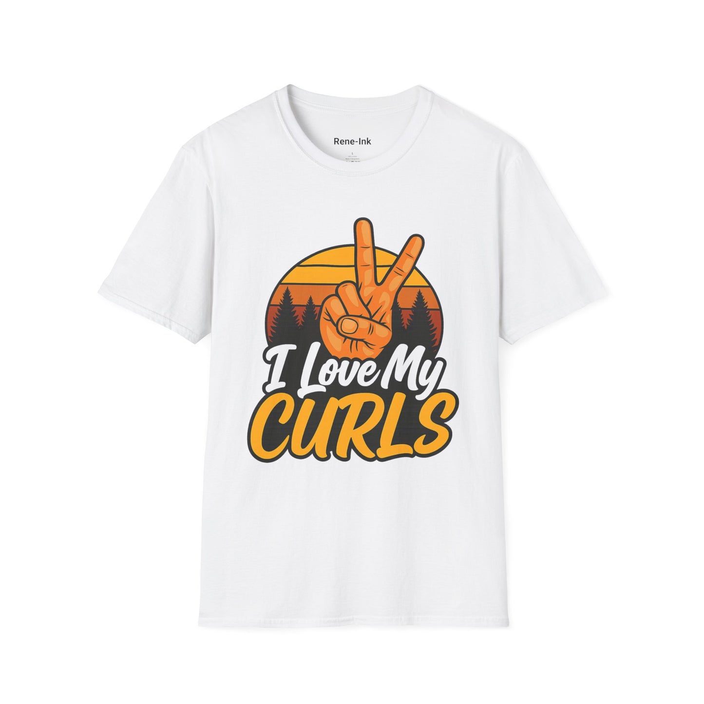 "I Love My Curls" White Softstyle T-Shirt