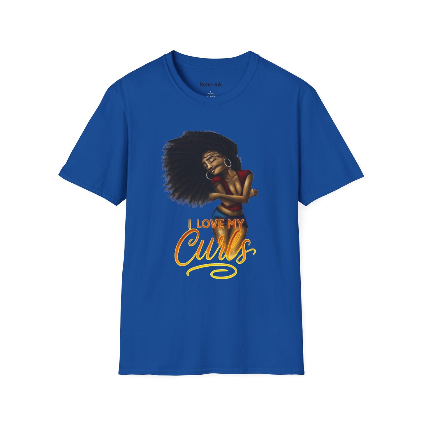 "I Love My Curls" Royal T-Shirt