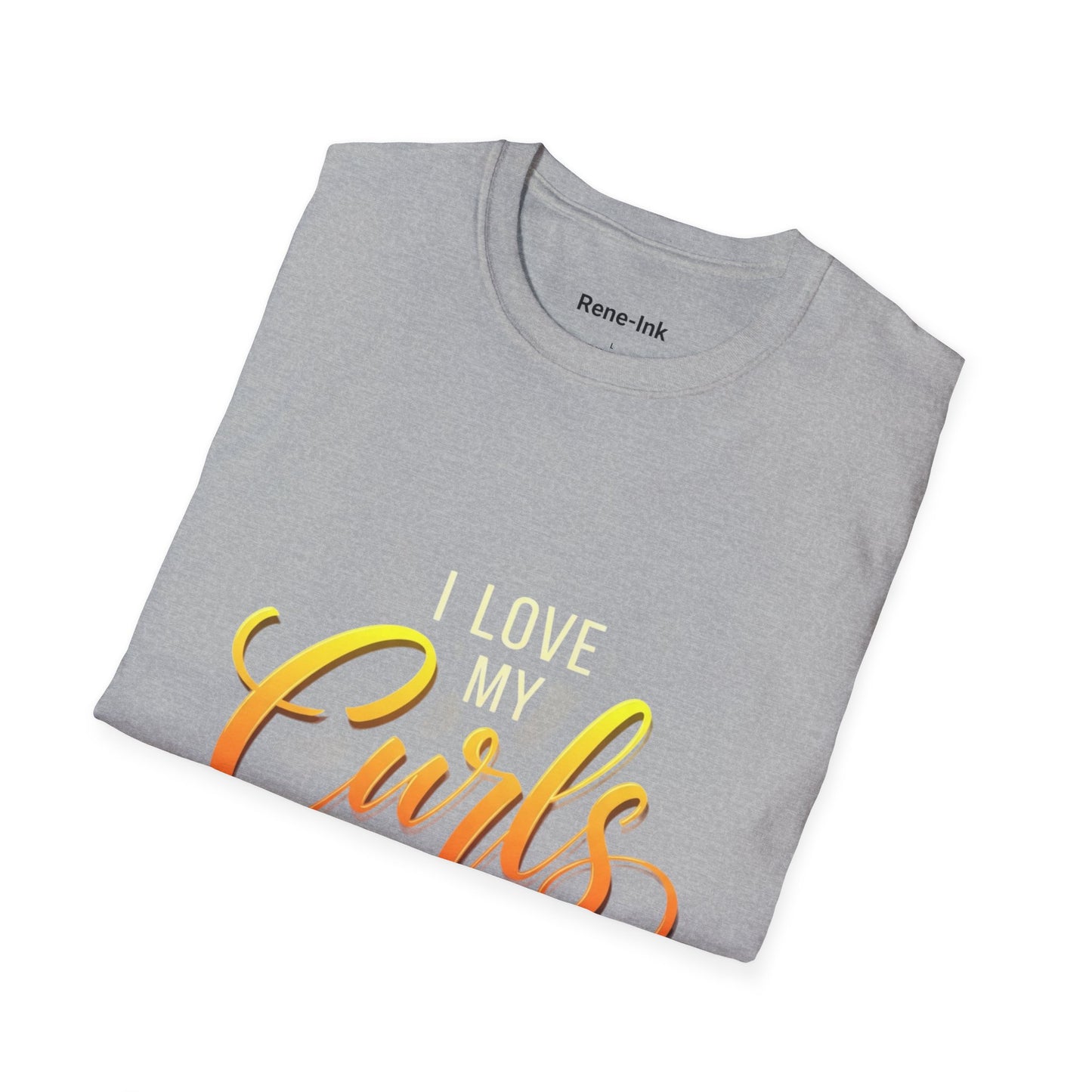 "I Love My Curls" Sport Grey T-Shirt