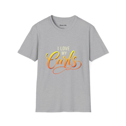 "I Love My Curls" Sport Grey T-Shirt