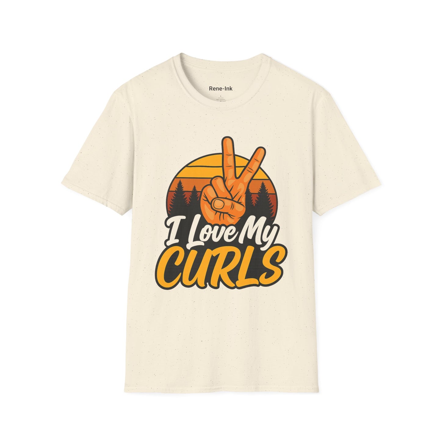 "I Love My Curls" Natural Softstyle T-Shirt