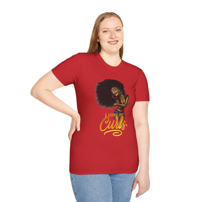 "I Love My Curls" Red T-Shirt
