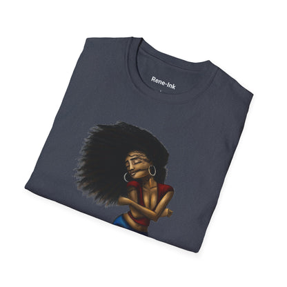 "I Love My Curls" Heather Navy T-Shirt