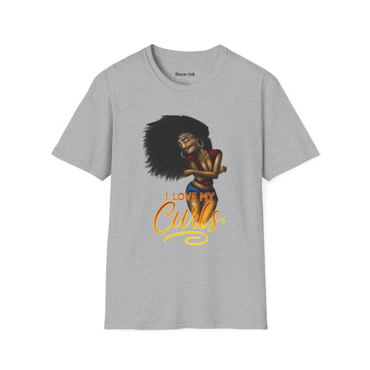 "I Love My Curls" Sport Grey T-Shirt