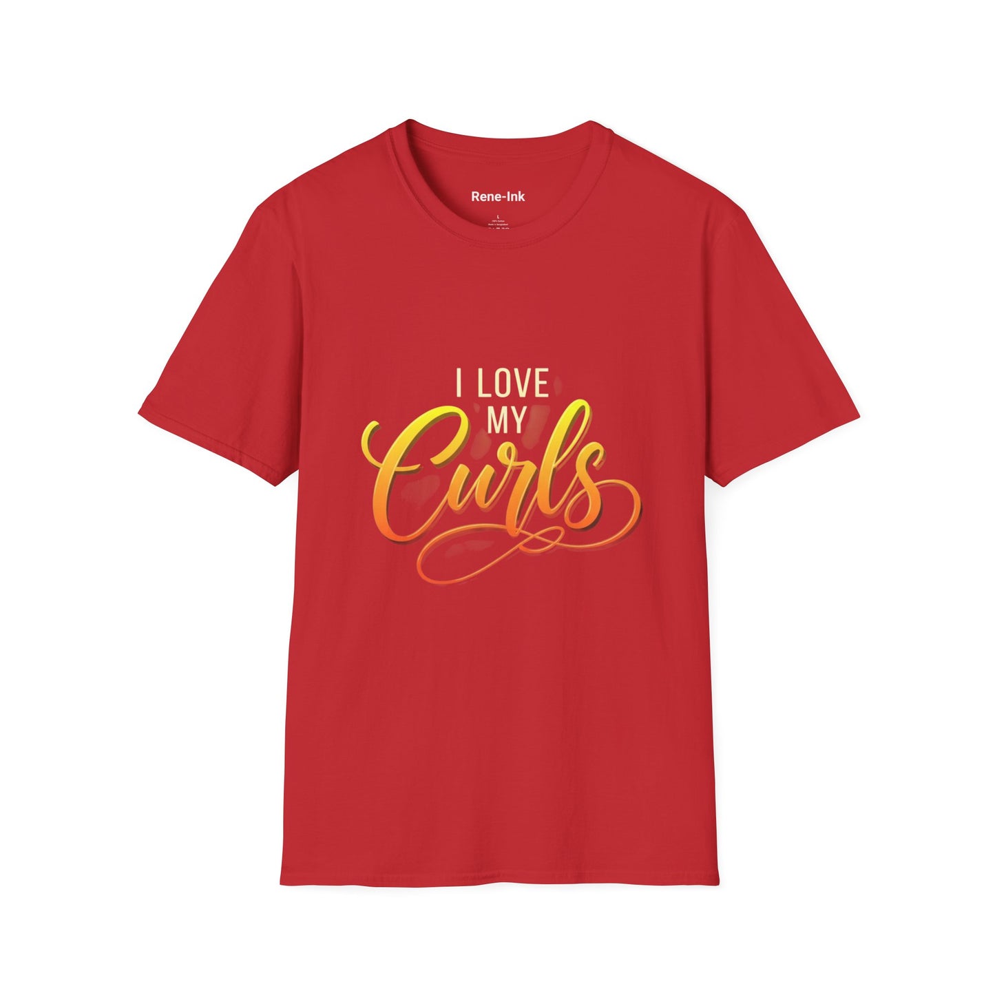 "I Love My Curls" Red T-Shirt