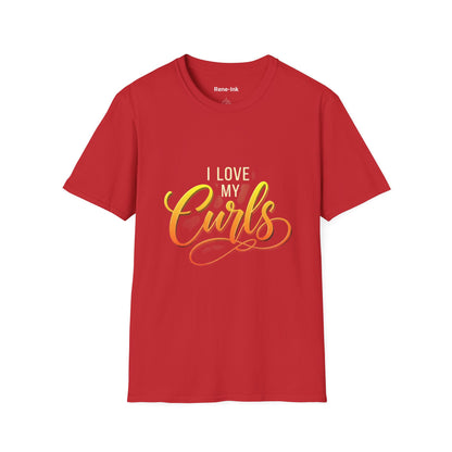 "I Love My Curls" Red T-Shirt