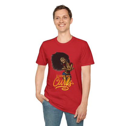 "I Love My Curls" Red T-Shirt
