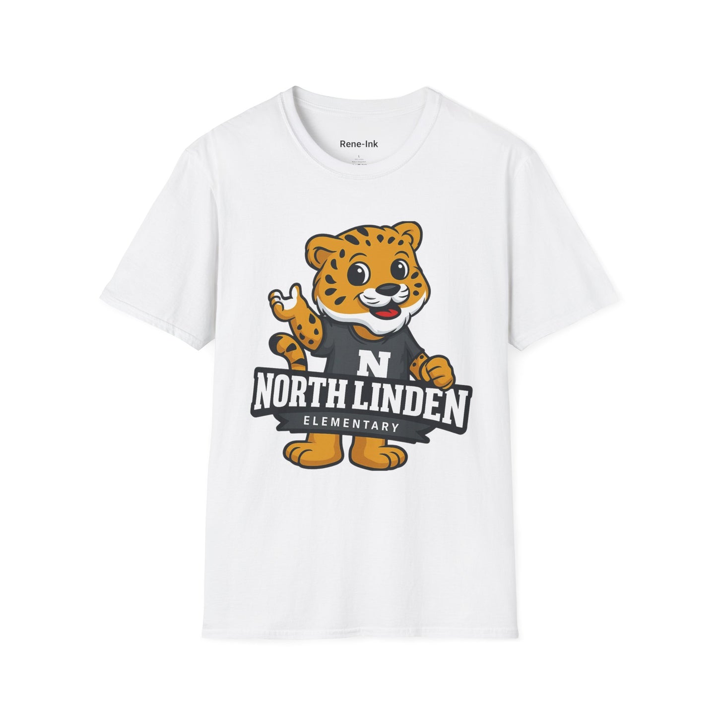 "North Linden Elementary" White Graphic T-Shirt