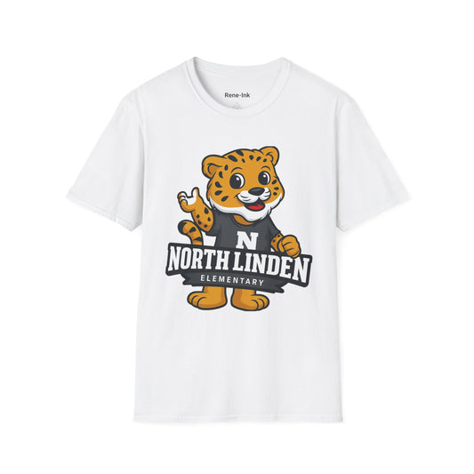 "North Linden Elementary" White Graphic T-Shirt
