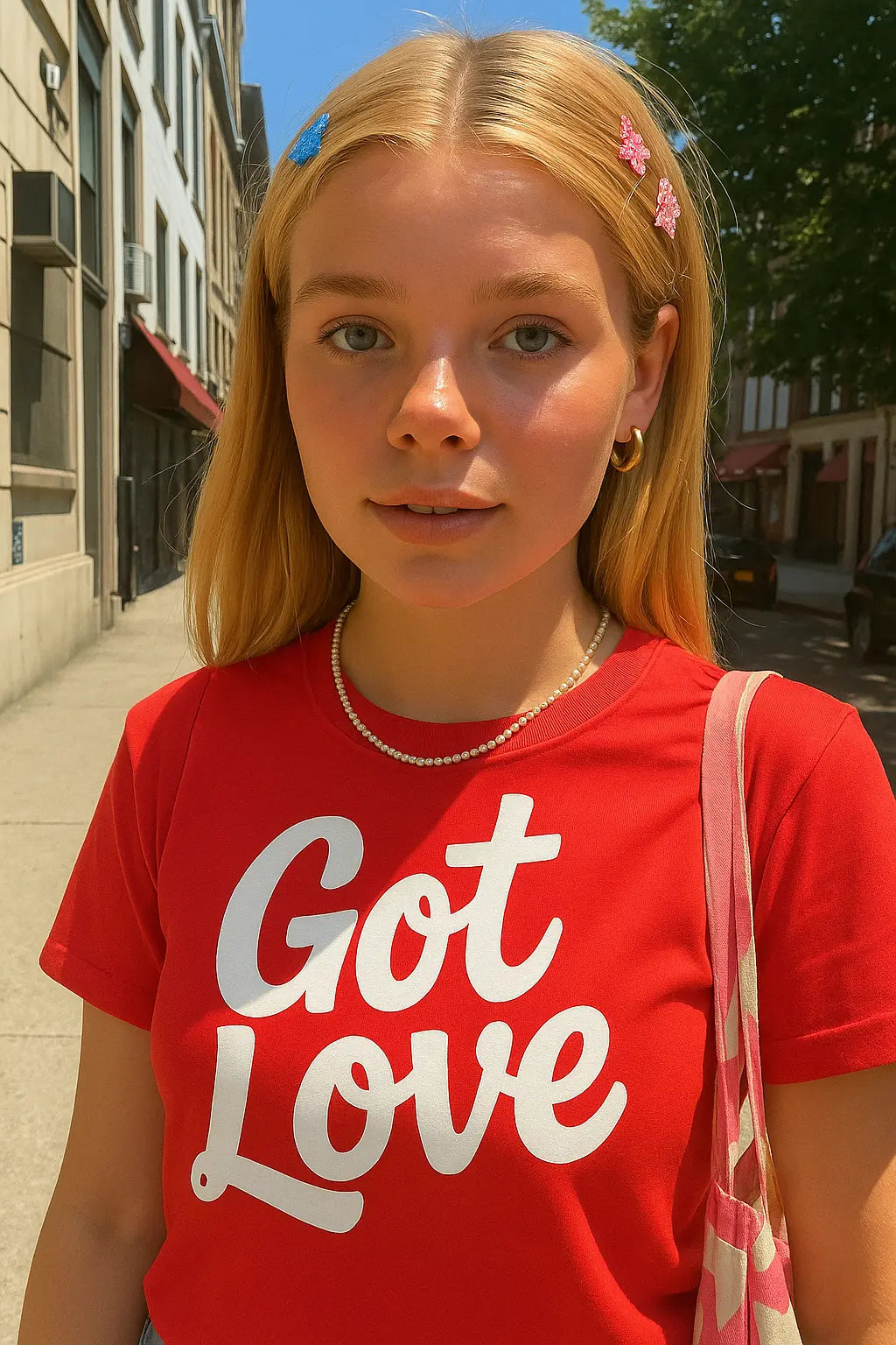 GOT LOVE Graphic T-Shirt – Red Retro Statement Tee | Bold Red Heart Typography