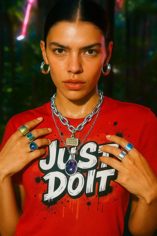 "Just Do It" Red Graffiti  T-Shirt – Bold Streetwear Tee for Teens | Rene Ink