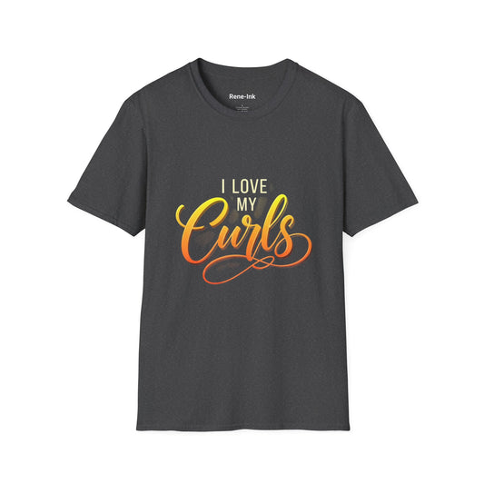 "I Love My Curls" Dark Heather T-Shirt