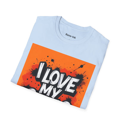"I Love My Curls" Light Blue T-Shirt