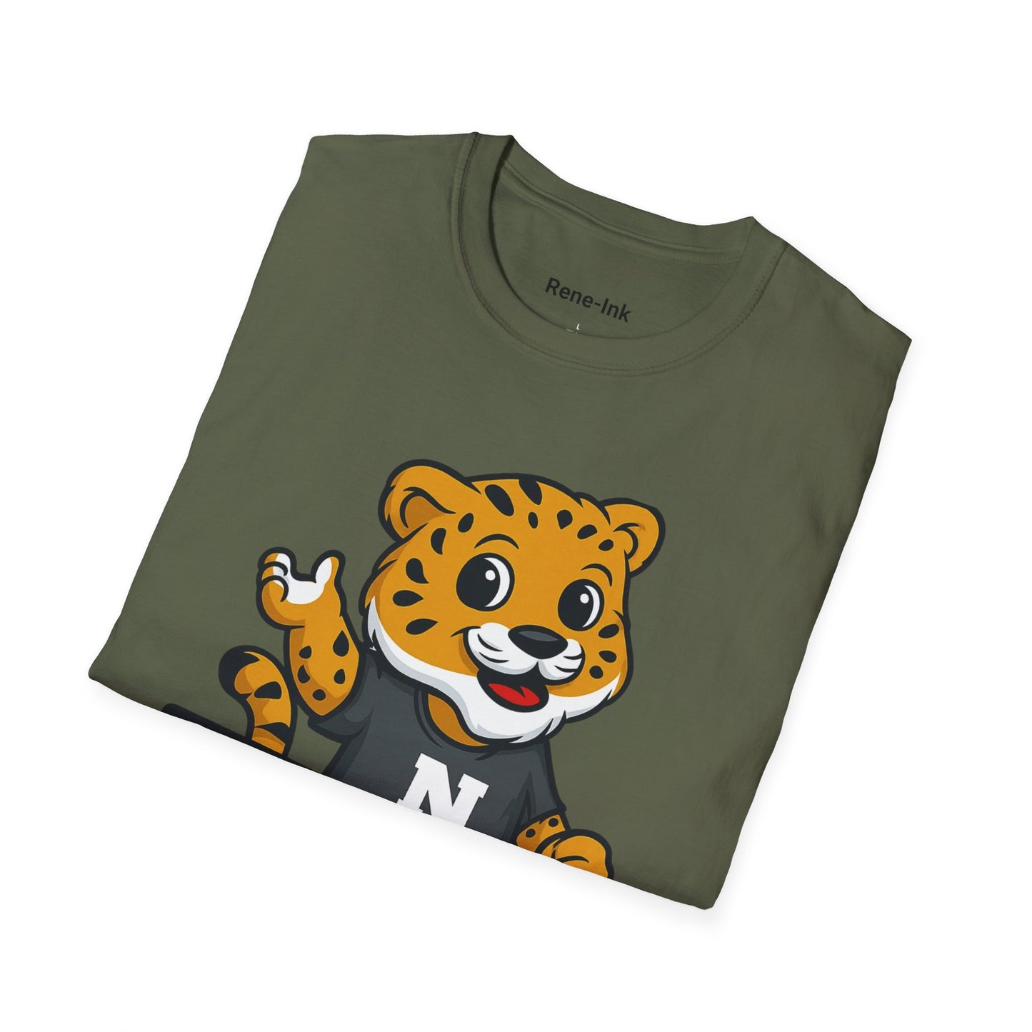 "North Linden Elementary" Military Green Graphic T-Shirt