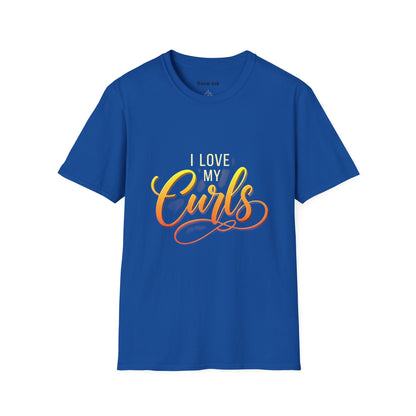"I Love My Curls" Royal T-Shirt
