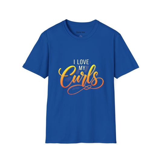 "I Love My Curls" Royal T-Shirt