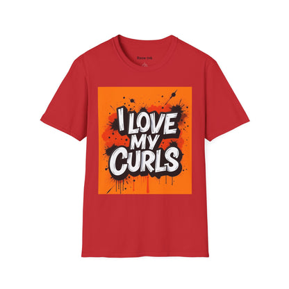 "I Love My Curls" Red T-Shirt