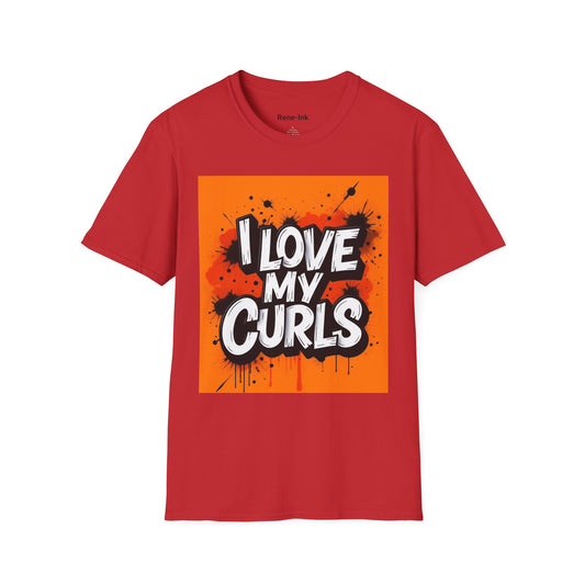 "I Love My Curls" Red T-Shirt