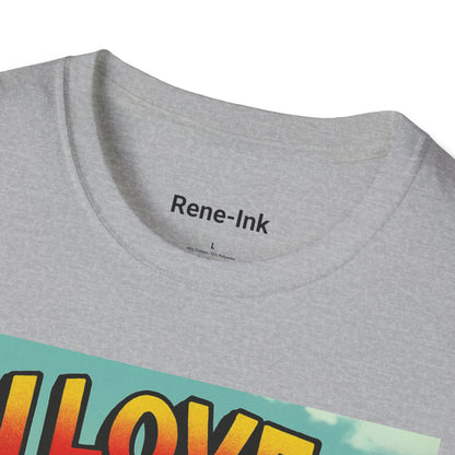 "I Love My Curls" Sport Grey Graphic T-Shirt