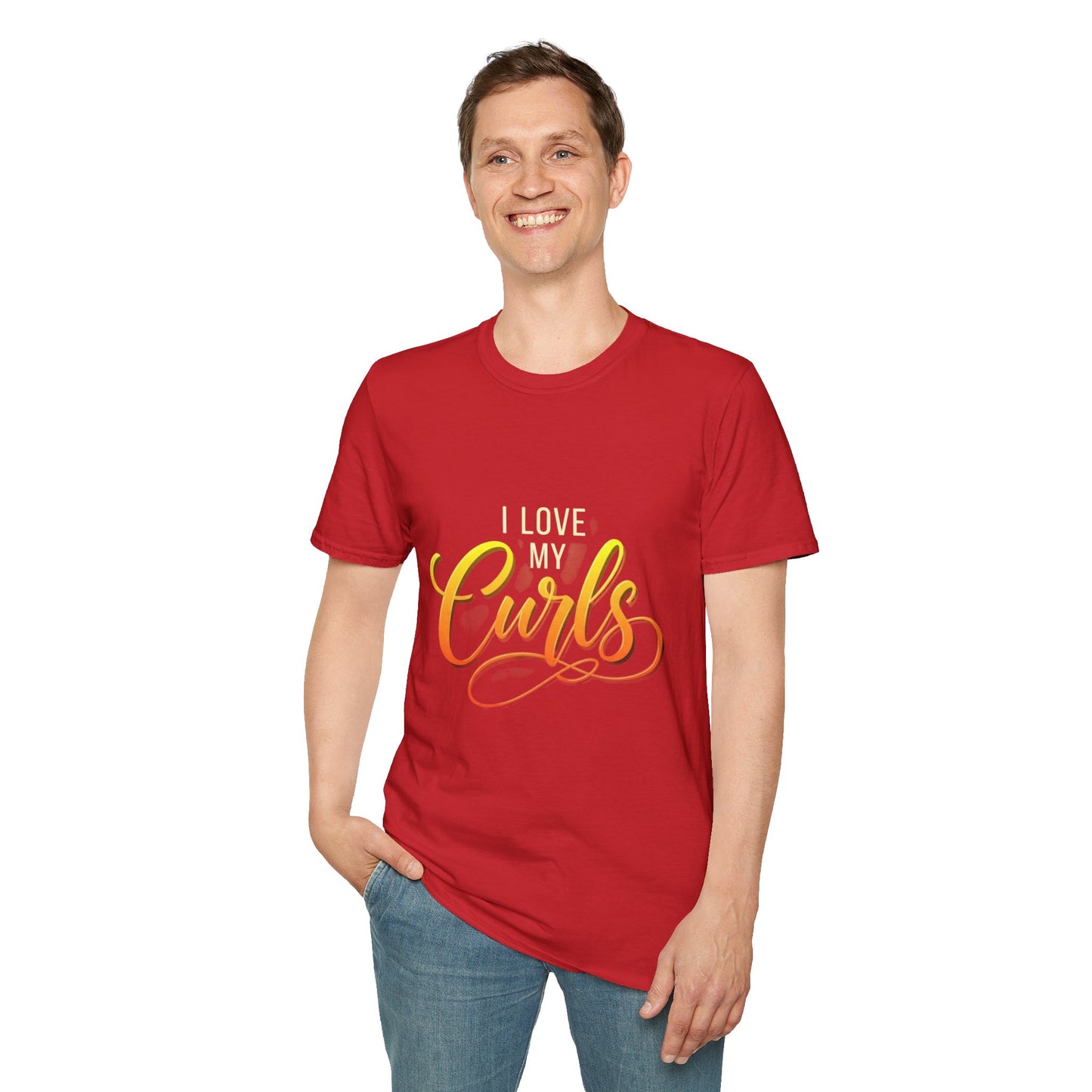 "I Love My Curls" Red T-Shirt
