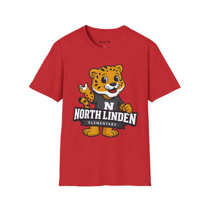 "North Linden Elementary" Red Graphic T-Shirt