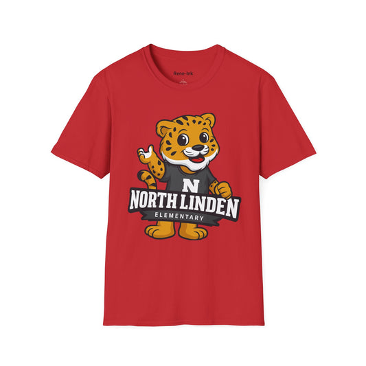 "North Linden Elementary" Red Graphic T-Shirt