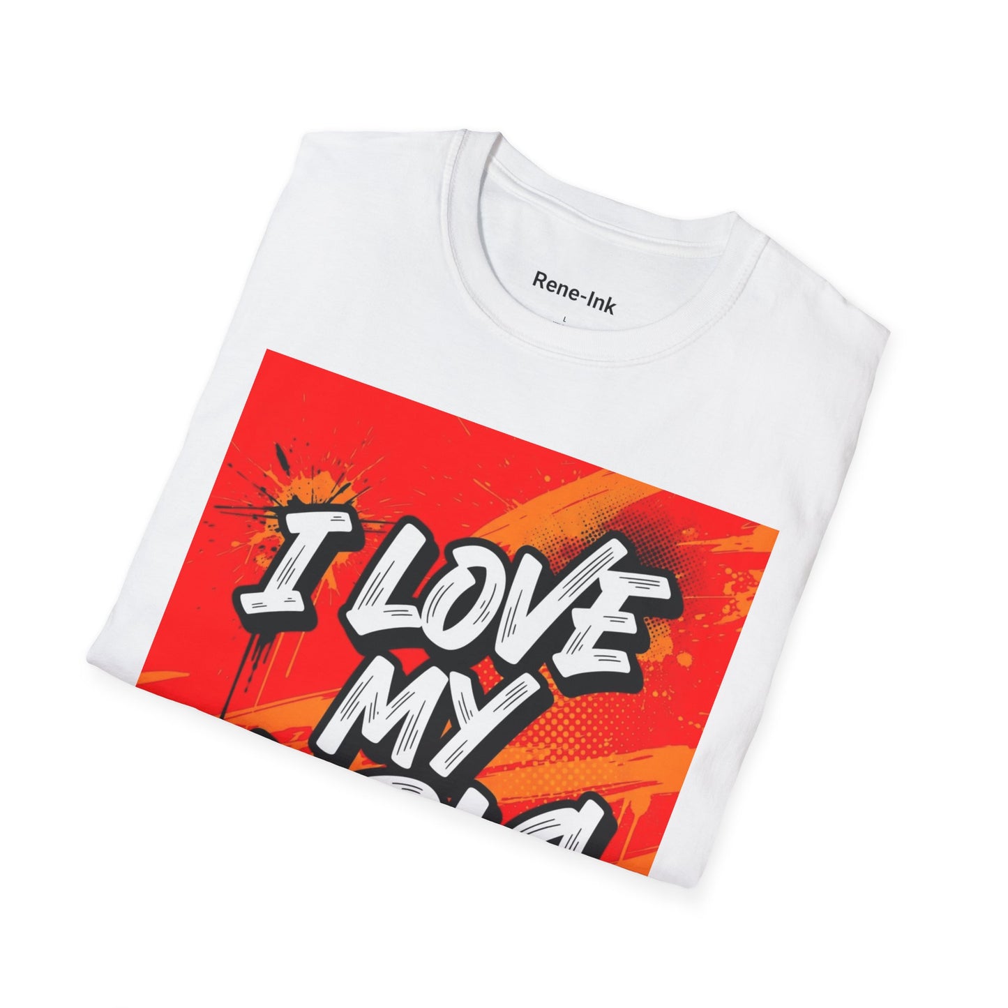 "I Love My Curls" White Graphic T-Shirt
