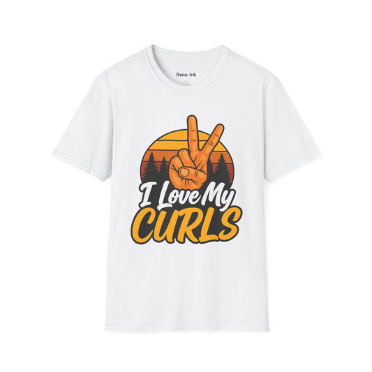 "I Love My Curls" White Softstyle T-Shirt