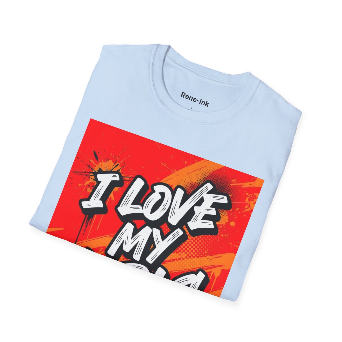 "I Love My Curls" Light Blue Graphic T-Shirt