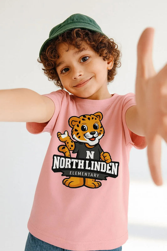 North Linden Elementary Pink Tee – Soft Cotton Kids T-Shirt